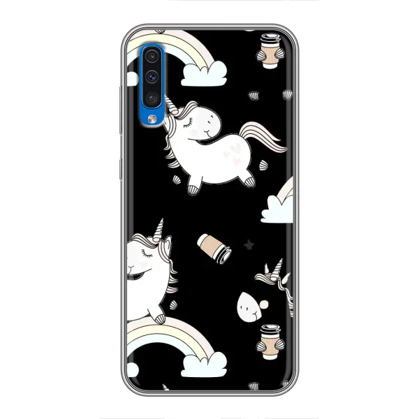 Чехол с рисунком «Единорог с кофе» для Samsung Galaxy A50 2019 (A505F) Чехол с рисунком «Единорог с кофе» для Samsung Galaxy A50 2019 (A505F)