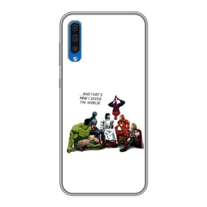 Чехлы для Samsung Galaxy A50 2019 (A505F) (Для Христиан) (Иисус супергерой)
