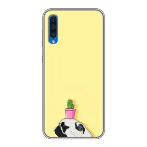 Бампер для Samsung Galaxy A50 2019 (A505F) с картинкой "Песики" (Кактус на голове)