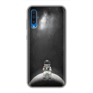 Силіконовый Чохол з принтом "Космонавти" на Samsung Galaxy A50 2019 (A505F) (Космонавт романтик)