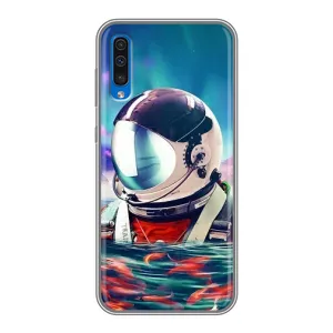 Силіконовый Чохол з принтом "Космонавти" на Samsung Galaxy A50 2019 (A505F) (Космонавт у воді)