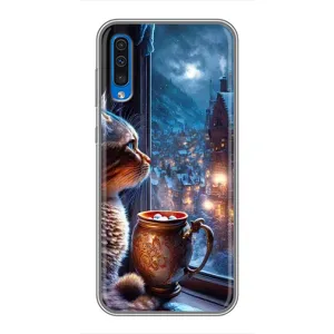Чехлы на Новый Год Samsung Galaxy A50 2019 (A505F) (Кот новогодний)