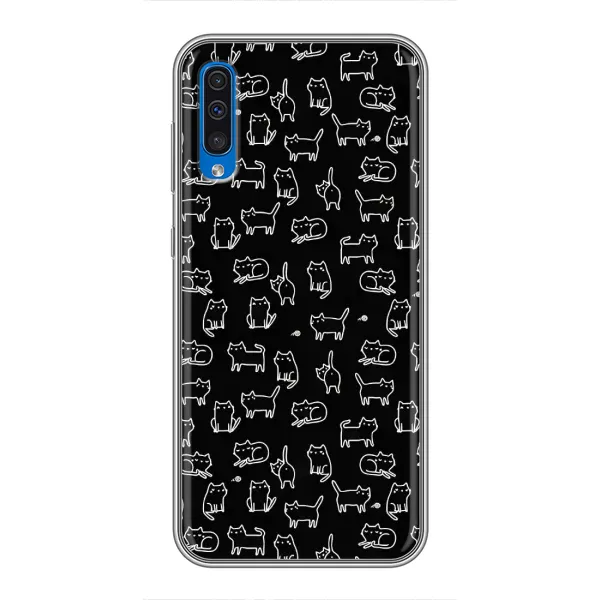 Чехол с рисунком «Котики на черном» для Samsung Galaxy A50 2019 (A505F) Чехол с рисунком «Котики на черном» для Samsung Galaxy A50 2019 (A505F)