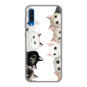 Силиконовый чехол с котиком для Samsung Galaxy A50 2019 (A505F) (Коты)