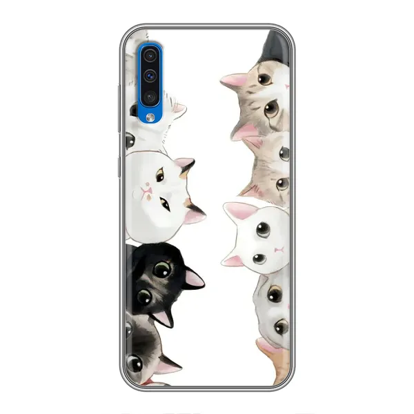 Чехол с рисунком «Коты» для Samsung Galaxy A50 2019 (A505F)