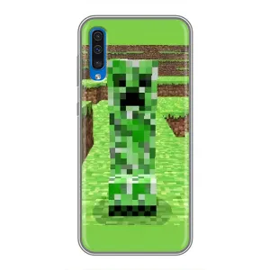 Чехлы для Samsung Galaxy A50 2019 (A505F) (Персонажи Майн Крафт) (Крипер 2)
