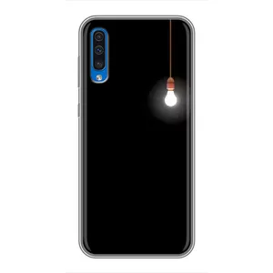 Чехол с картинками на черном фоне для Samsung Galaxy A50 2019 (A505F) (Лампочка)