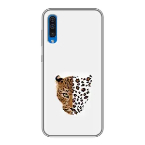 Чохол з леопардовим принтом на Samsung Galaxy A50 2019 (A505F) (Леопард на білому)
