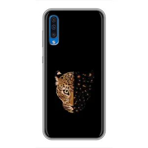Чохол з леопардовим принтом на Samsung Galaxy A50 2019 (A505F) (Леопард на чорному)