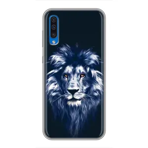 Чехол с картинкой на Samsung Galaxy A50 2019 (A505F) (Лев - синий)