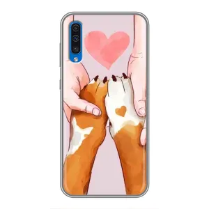 Чехол (ТПУ) Милые собачки для Samsung Galaxy A50 2019 (A505F) (Любовь к собакам)