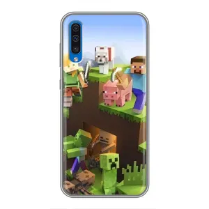Чехлы для Samsung Galaxy A50 2019 (A505F) (Персонажи Майн Крафт) (Майн-крафт)