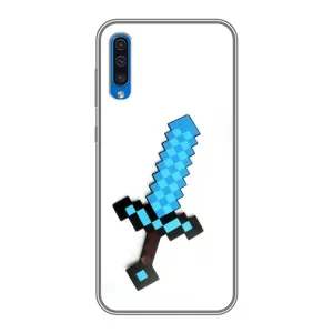 Чехлы для Samsung Galaxy A50 2019 (A505F) (Персонажи Майн Крафт) (Меч)