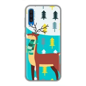 Силіконовий бампер з картинкою звірів для Samsung Galaxy A50 2019 (A505F) (Олень із шарфом)
