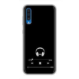 Чехол с картинками на черном фоне для Samsung Galaxy A50 2019 (A505F) (Плеер)