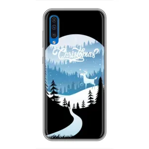 Силиконовый бампер на рождество для Samsung Galaxy A50 2019 (A505F) (Рождественский Олень)