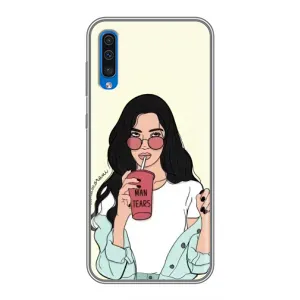 Силіконовый Чохол на Samsung Galaxy A50 2019 (A505F) з картинкой Модных девушек (З напоєм)