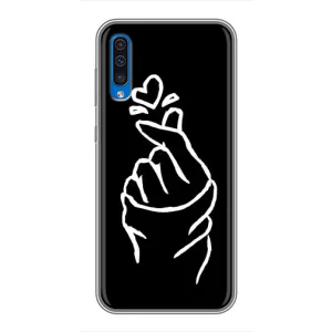 Чохол (Знак сердечка) для Samsung Galaxy A50 2019 (A505F) (Сердечко на чорному)