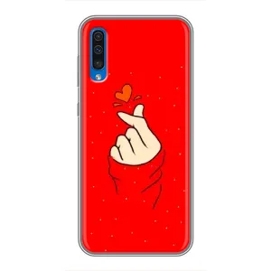 Чохол (Знак сердечка) для Samsung Galaxy A50 2019 (A505F) (Сердечко на червоному)