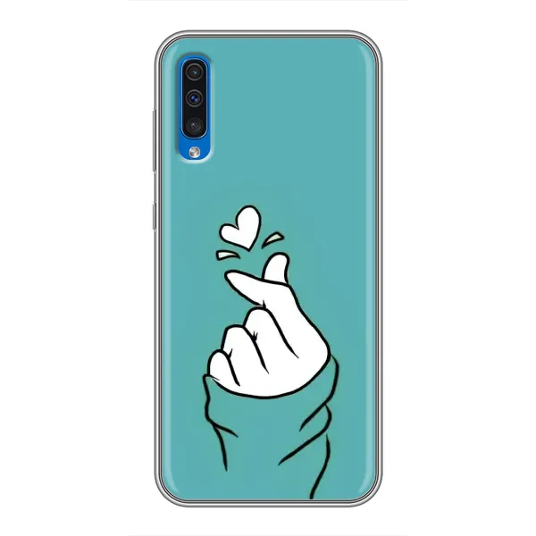 Чехол с рисунком «Сердечко на бирюзовом» для Samsung Galaxy A50 2019 (A505F) Чехол с рисунком «Сердечко на бирюзовом» для Samsung Galaxy A50 2019 (A505F)
