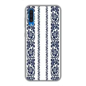 Силіконовый Чохол на Samsung Galaxy A50 2019 (A505F) з картинкой Вишиванки (Синя вишиванка)