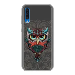 Чехлы с принтом СОВЫ для Samsung Galaxy A50 2019 (A505F) (Сова на сером)