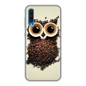 Чехлы с принтом СОВЫ для Samsung Galaxy A50 2019 (A505F) (Сова с зерен кофе)