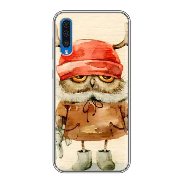 Чехол с рисунком «Сова в шапке» для Samsung Galaxy A50 2019 (A505F)