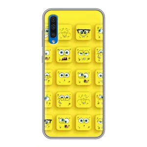 Силиконовый чехол Спанч Боб на Самсунг Галакси А50 (2019) (Спанч-БОБ)