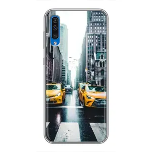 Силиконовый бампер (Работники) на Samsung Galaxy A50 2019 (A505F) (Такси)