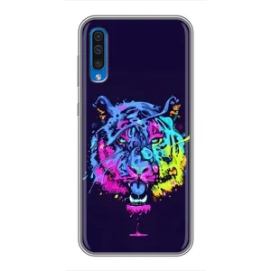 Силіконовий бампер з картинкою звірів для Samsung Galaxy A50 2019 (A505F) (Тигр-Арт)