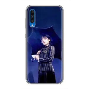 Чехлы с принтом Уэнсдей на Samsung Galaxy A50 2019 (A505F) (Уэнсдей с зонтом)