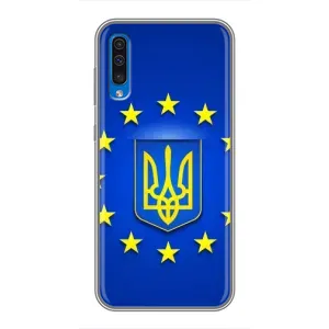 Чехол с Украинской символикой на Самсунг Галакси А50 (2019) (Украина это Европа)