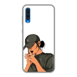 Силіконовый Чохол на Samsung Galaxy A50 2019 (A505F) з картинкой Модных девушек (У зеленому)