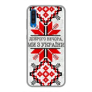 Силиконовый Чехол на Samsung Galaxy A50 2019 (A505F) (Вышиванка Доброго вечера)