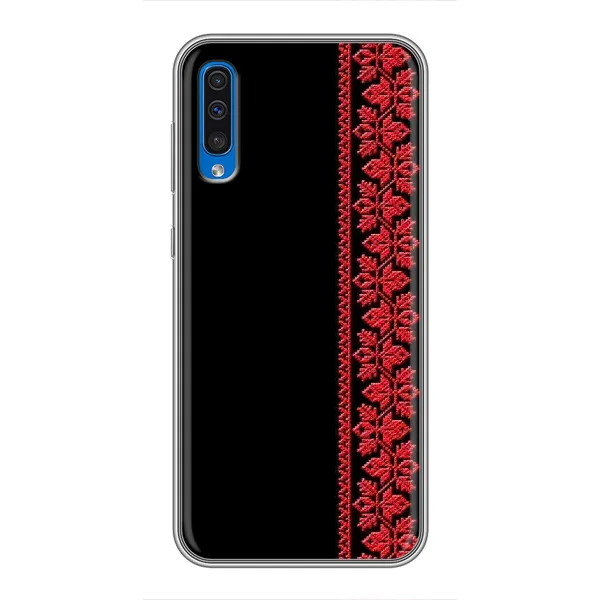 Чехол с рисунком «Вышиванка на черном» для Samsung Galaxy A50 2019 (A505F) Чехол с рисунком «Вышиванка на черном» для Samsung Galaxy A50 2019 (A505F)