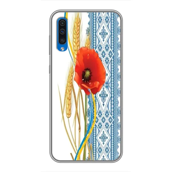 Чехол с рисунком «Вышиванка с цветком» для Samsung Galaxy A50 2019 (A505F) Чехол с рисунком «Вышиванка с цветком» для Samsung Galaxy A50 2019 (A505F)