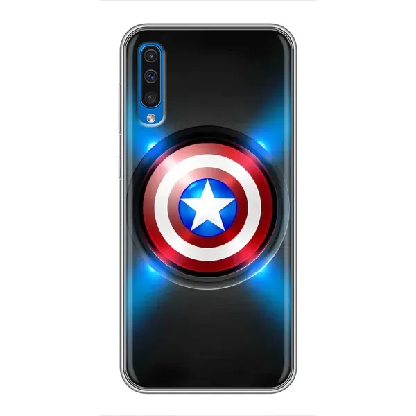 Чехол с рисунком «Яркий Щит Капитана» для Samsung Galaxy A50 2019 (A505F) Чехол с рисунком «Яркий Щит Капитана» для Samsung Galaxy A50 2019 (A505F)