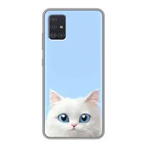 Чехол на тематику: Коты для Samsung Galaxy A51 5G (A516) (Белый кот)
