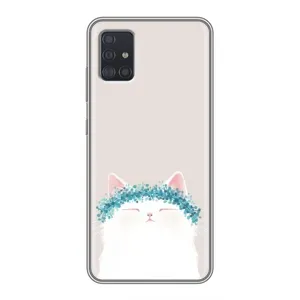 Чехол на тематику: Коты для Samsung Galaxy A51 5G (A516) (Белый котик)