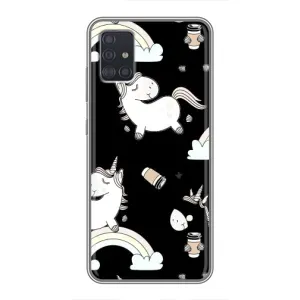 Чехол Unicorn на Samsung Galaxy A51 5G (A516) (Единорог с кофе)
