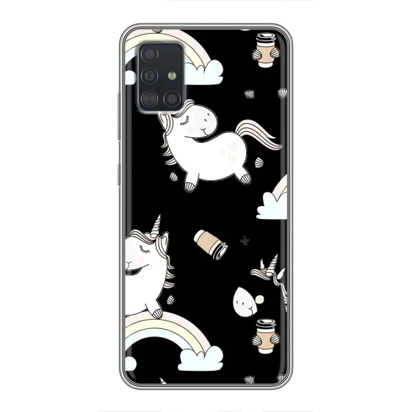 Чехол с рисунком «Единорог с кофе» для Samsung Galaxy A51 5G (A516) Чехол с рисунком «Единорог с кофе» для Samsung Galaxy A51 5G (A516)