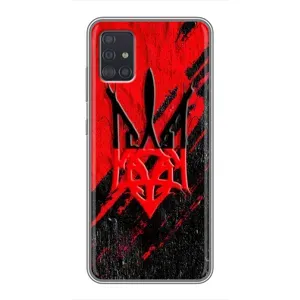 Чехлы УПА (Красно-Чёрный) на Samsung Galaxy A51 5G (A516) (Герб в цвете УПА)