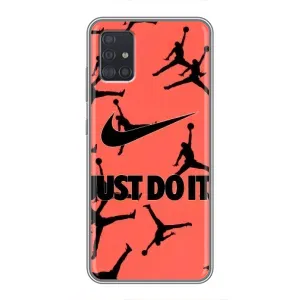 Силиконовый Чехол Nike Air Jordan на Самсунг Галакси А51 5G (Just Do It)