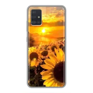 Чехол с Цветами для Samsung Galaxy A51 5G (A516) (поле подсолнухов)