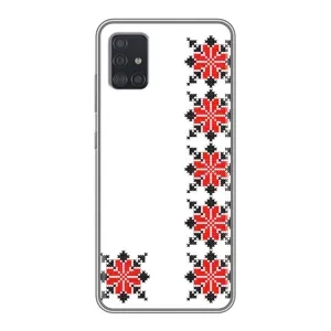 Силиконовый Чехол на Samsung Galaxy A51 5G (A516) с картинкой Вышиванки (Силуэт вышиванки)