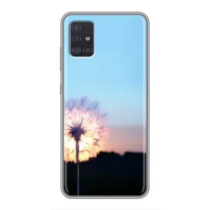 Силиконовый Чехол с одуванчиками на Samsung Galaxy A51 5G (A516) (Закат с одуванчиком)