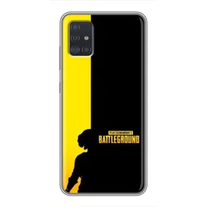 Чехол (TPU) с картинкой "Лого Пабг" на Самсунг Галакси А51 (Battlegrounds)