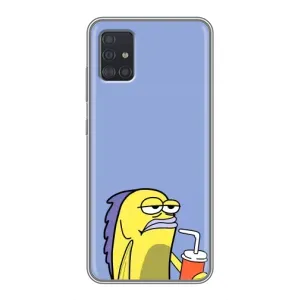 Бампер с принтом Мемы для Samsung Galaxy A51 (A515) (Безразличие)