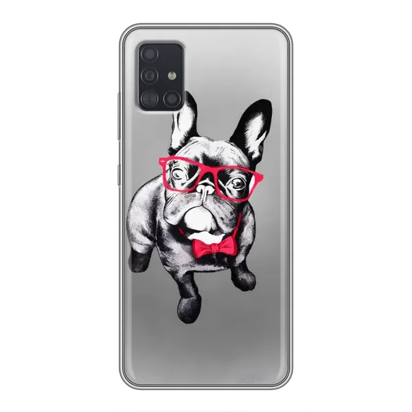 Чехол с рисунком «Бульдог в очках» для Samsung Galaxy A51 (A515) Чехол с рисунком «Бульдог в очках» для Samsung Galaxy A51 (A515)
